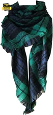 Womens Warm Long Shawl Winter Wraps Large Scarves Knit Cashmere Feel Plaid Trian