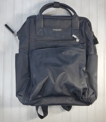 Baggallini Soho Backpack Women's Laptop Backpack Travel Bag Black RFID Pockets
