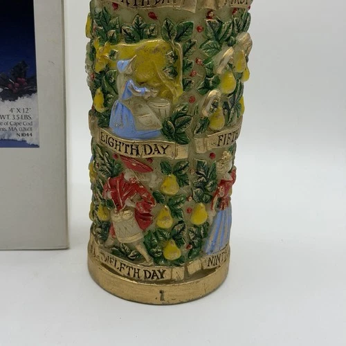 Large Candle 12 Twelve Days of Christmas Vintage Cottagecore Partridge Birds image 13