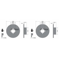 2X Textar Bremsscheiben 246Mm Voll Vorne Passend FüR Opel Ascona Kadett Manta RE