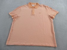 Lacoste Polo Shirt Mens 2XL Orange Regular Fit Pique Short Sleeve Crocodile Logo