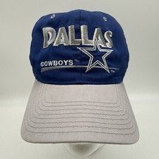 VTG 90s Dallas Cowboys Snapback Hat NFL Football Logo 7 Blue Gray Cap