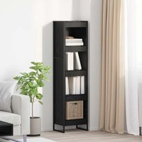 BüCherregal 40 X 30 X 155 Cm Holzwerkstoff Schwarz Eichen-Optik