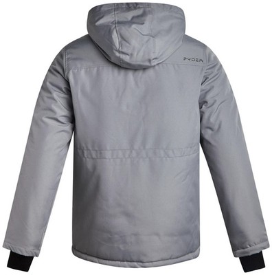 NEW Large L Spyder Jacket Pewter Hooded Insulated Parka Water