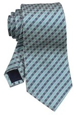 Men's Striped Tie Classic Formal Woven Wedding One Size Teal Pool Blue
