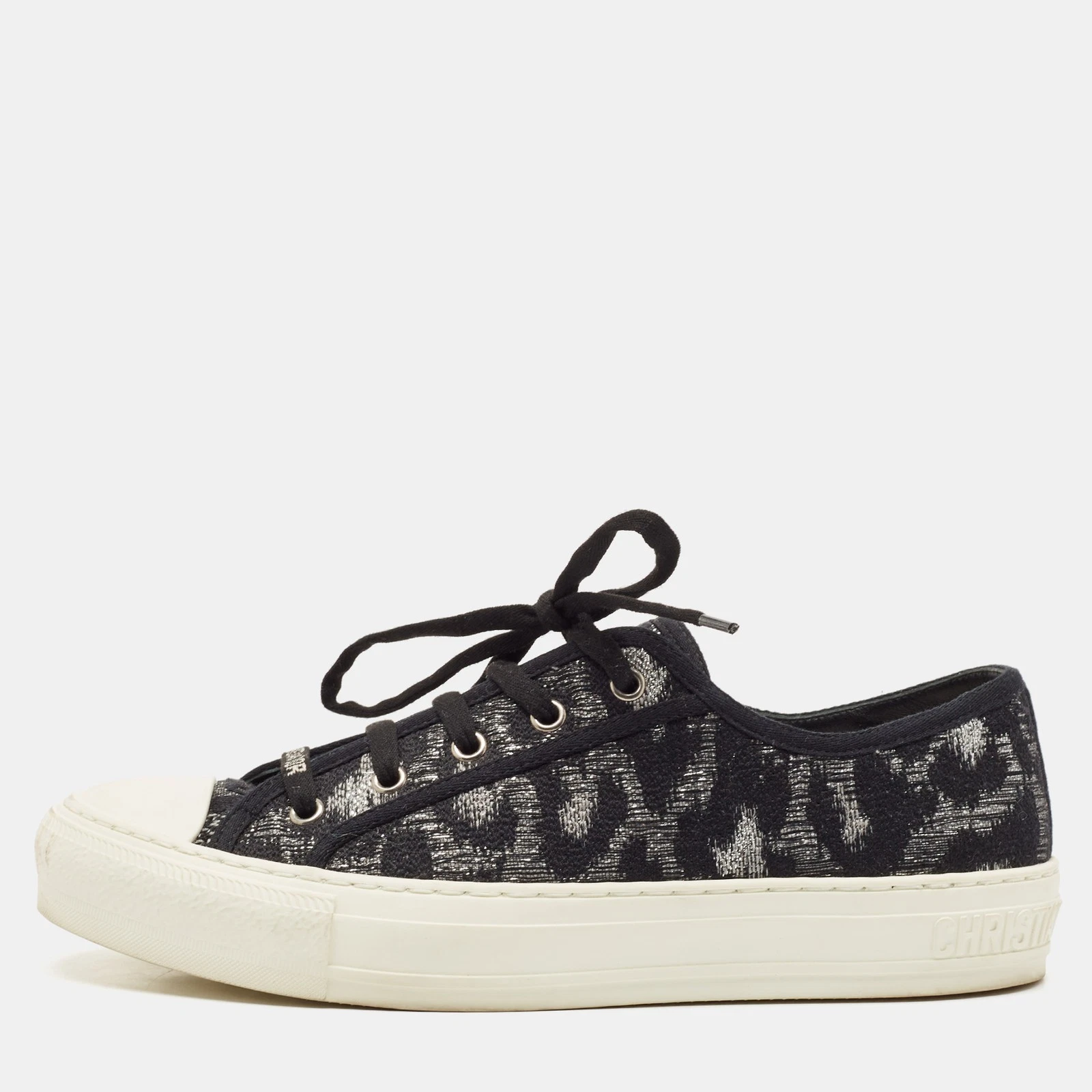 Baskets basses Walk'n'Dior noires en toile et caoutchouc Dior taille 40