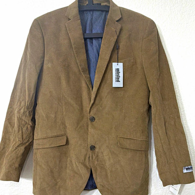 Unlisted Men s Tan Corduroy Sport Coat Blazer 38R Single-Breasted 2-Button
