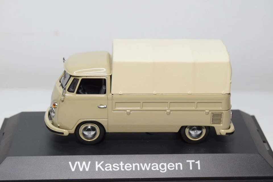 B69 1:43 SCHUCO VW VOLKSWAGEN TRANSPORTER VAN T1 PICKUP FAWN NUOVO CON SCATOLA - Immagine 3 di 4