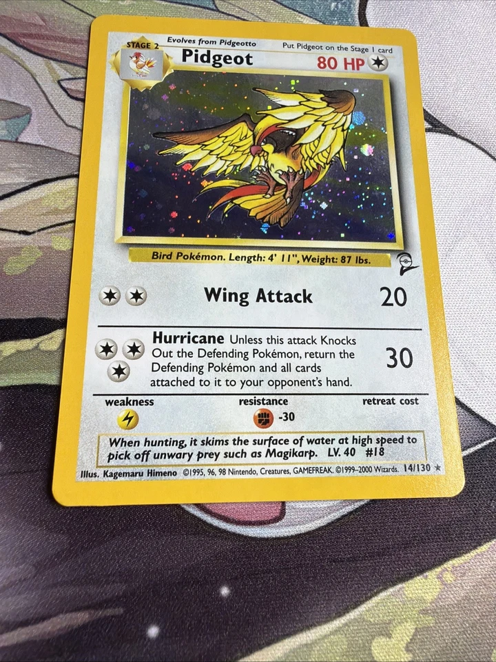 2000 Pokémon TCG Pidgeot Holo 14/130 Rare Base Set 2 - Image 4 of 4