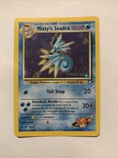 Misty's Seadra PRERELEASE Gym Heroes - Holo Rare 9/132 WOTC Card NM Pokemon TCG