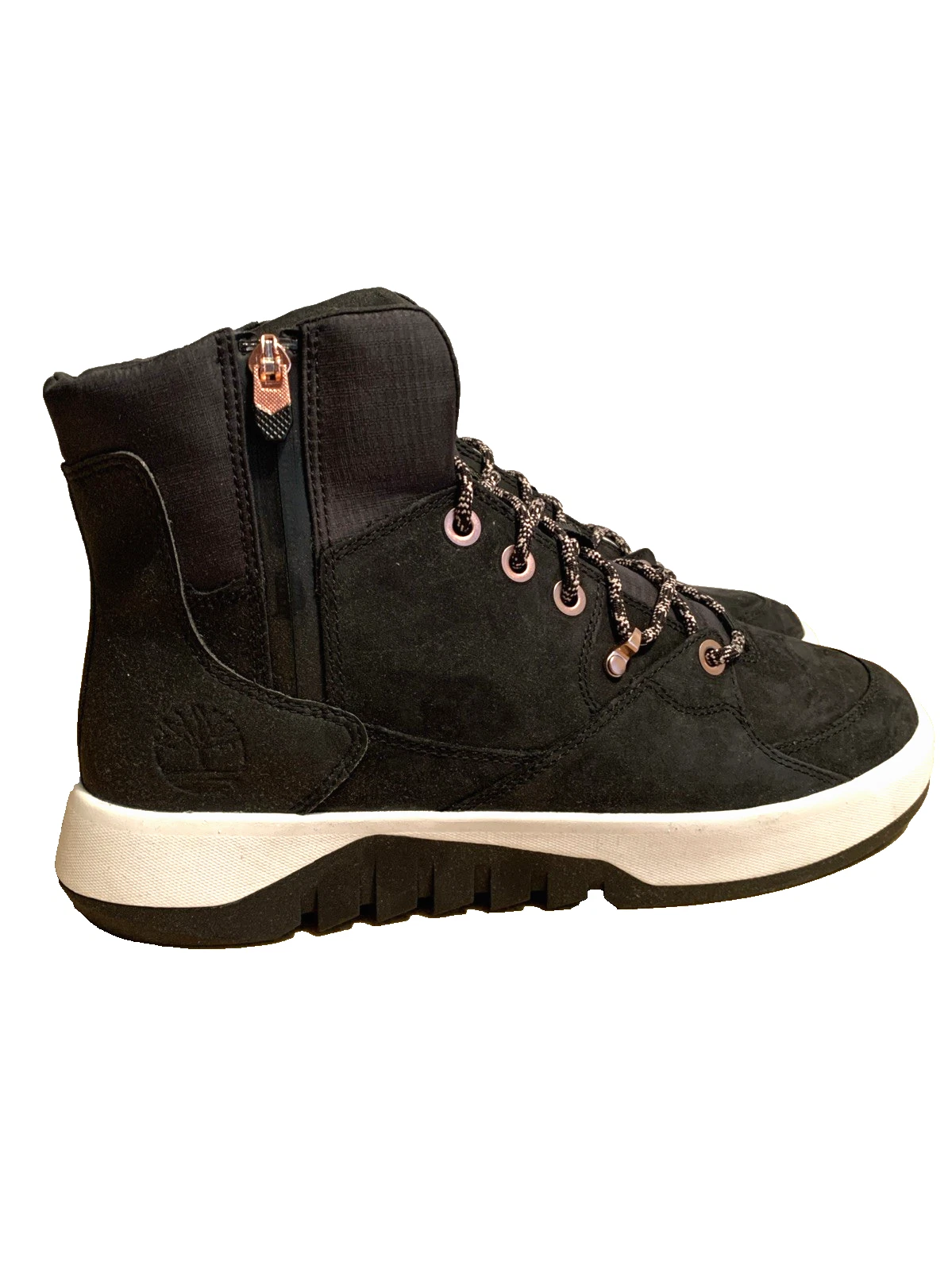 Timberland Women's Boots Size 9.5 M Supaway Chukka Black Nubuck With Rose Gold