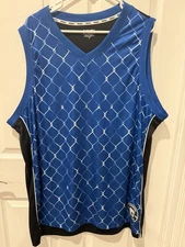 EUC!  And1 Basketball Chain Link Fence Muscle Tank Top Jersey - Size 2XL