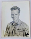 Vintage 1940s WW2 US Military Airforce Sergeant Photograph Picture 4.25" x 3.25"