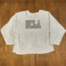 Vintage 90s UCLA Champion Reverse Weave Crewneck Sweatshirt Large Cropped Chop