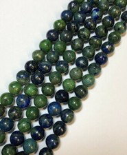 Gorgeous 8mm Chrysocolla gemstone beads blue green