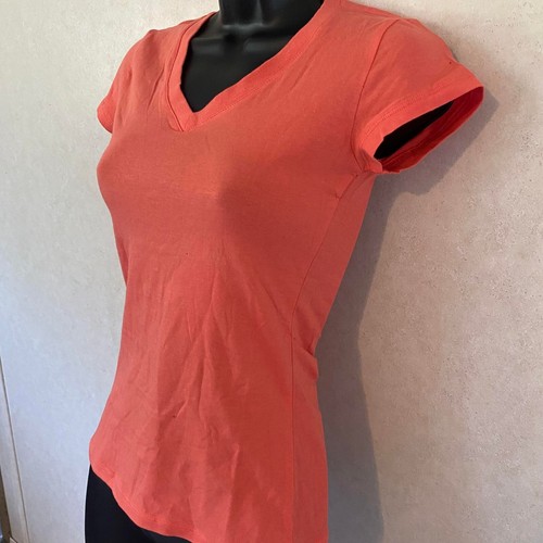 Camicia donna manica corta scollo a V Finamoda - pesca scuro / rosa - small / med - Foto 16 di 25