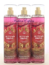 BATH  BODY WORKS AUTUMN DRIVE BODY MIST SPRAY 8 FL OZ LOT OF 3 PCS 