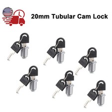 20mm Tubular Cam Lock, 7/8" Cylinder for Cabinet, Mailbox, and Toilet Dispenser