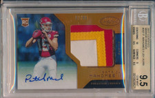 Patrick Mahomes 2017 Certified Freshman Fabrics 3 C Patch RC /99 BGS 9.5 10 Auto