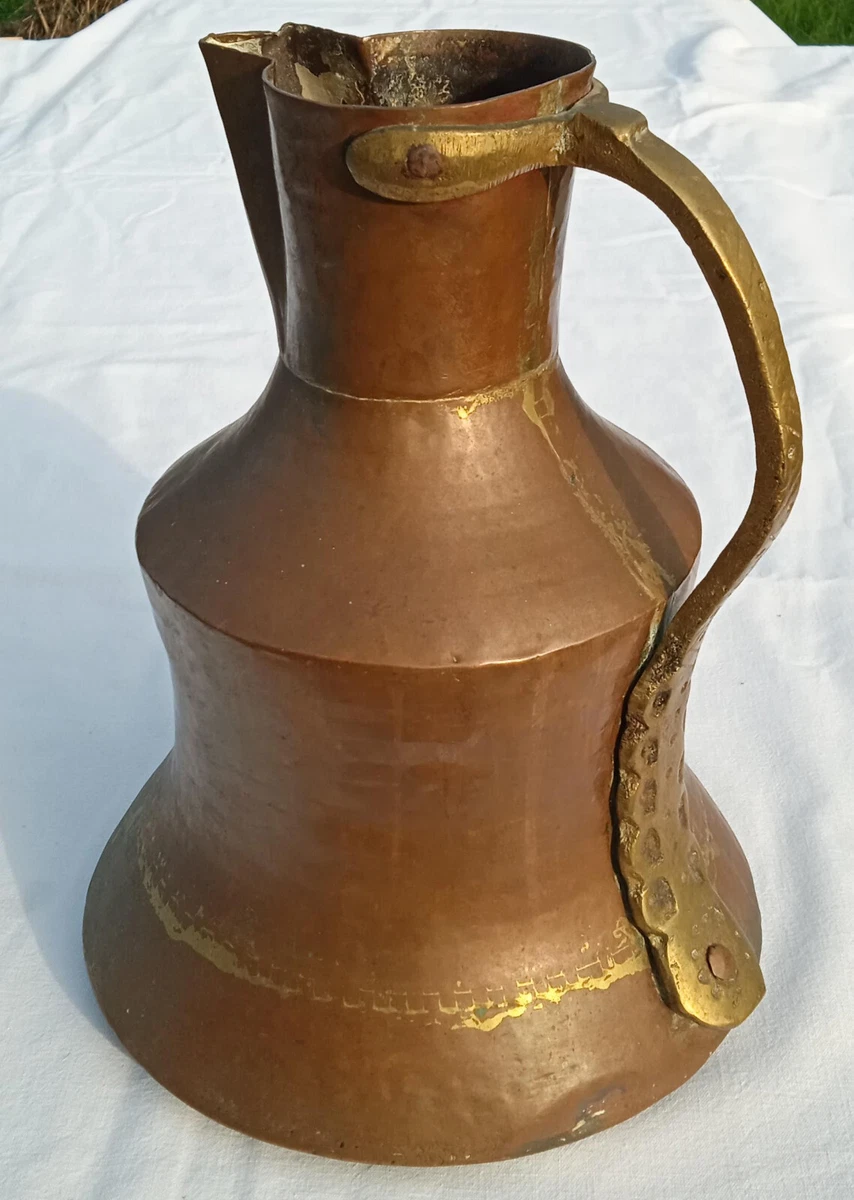 Cruche / Pichet / Vase || cuivre et laiton vintage - France