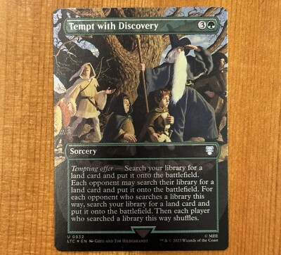 Tempt With Discovery, U 0532, NM Foil, Hildebrandt Art, MTG LotR Commander