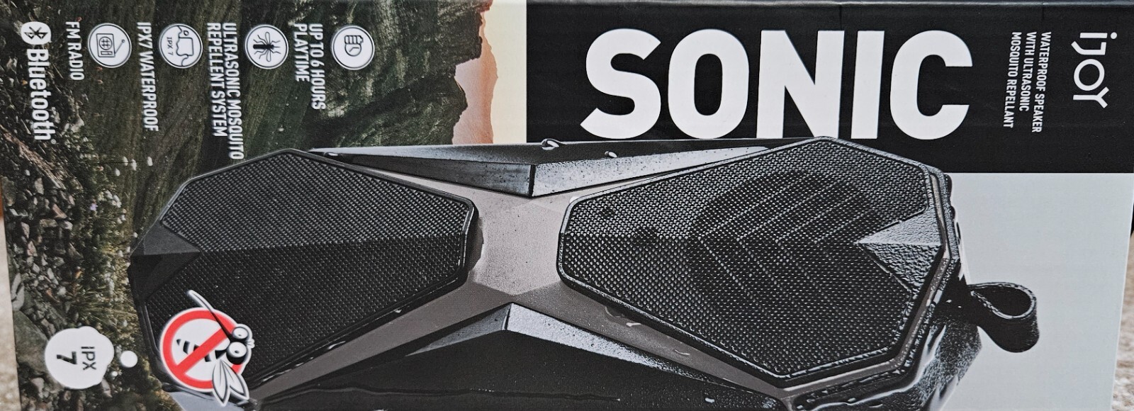 iJoy Sonic Bluetooth IPX7 Waterproof Speaker Ultrasonic Mosquito Repellent New-image