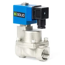 U.S. Solid High Pressure Solenoid Valve 20-100 bar 3/4 in SS AC 110V