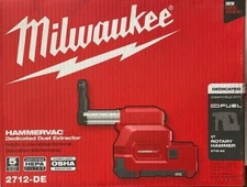 Milwaukee M18 Cordless HammerVac HEPA Filtered Dust Extractor 2712-DE