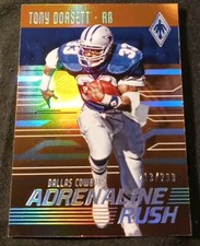 2016 TONY DORSETT PANINI PHOENIX ADRENALINE RUSH ORANGE #213/299 COWBOYS