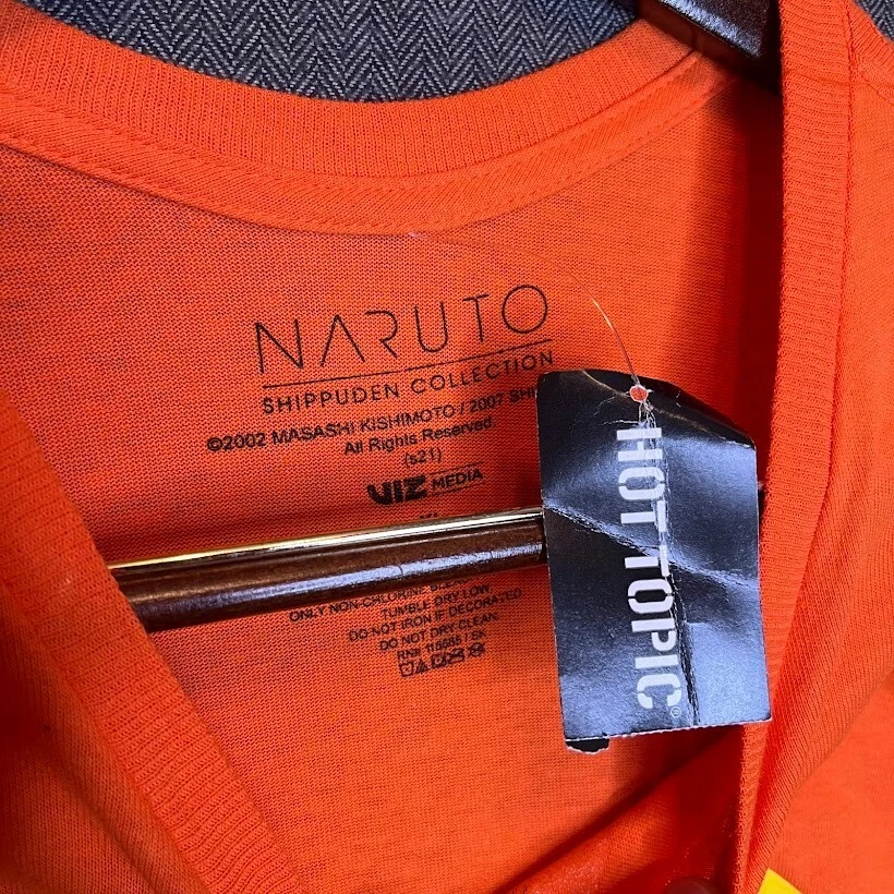 Camiseta Naruto Viz Media Para Hombre XL Naranja Modo Salvia Anime Colorida Informal Foto 4 de 4