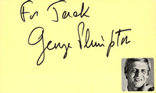 George Plimpton Signed Auto 3x5 Index Card Good Will Hunting