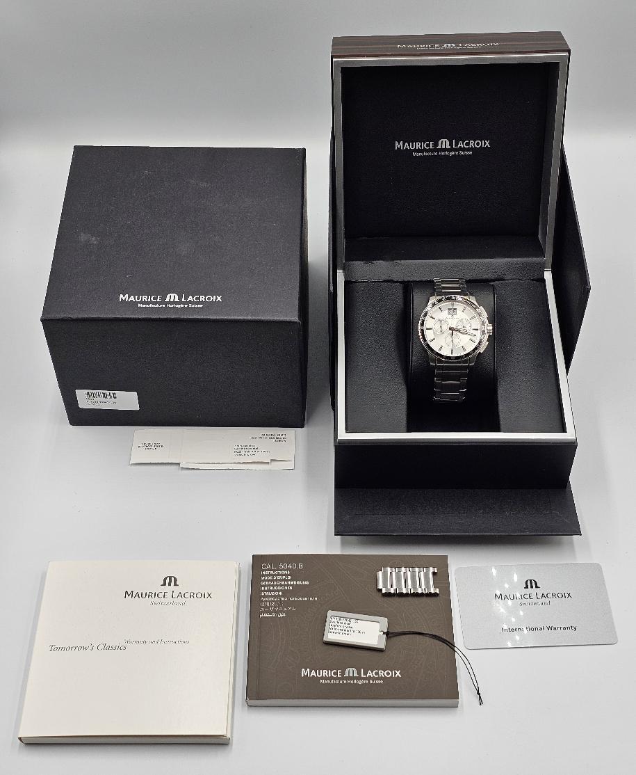 MAURICE LACROIX MENS WRISTWATCH MI1098 SAPPHIRE CRYSTAL QUARTZ