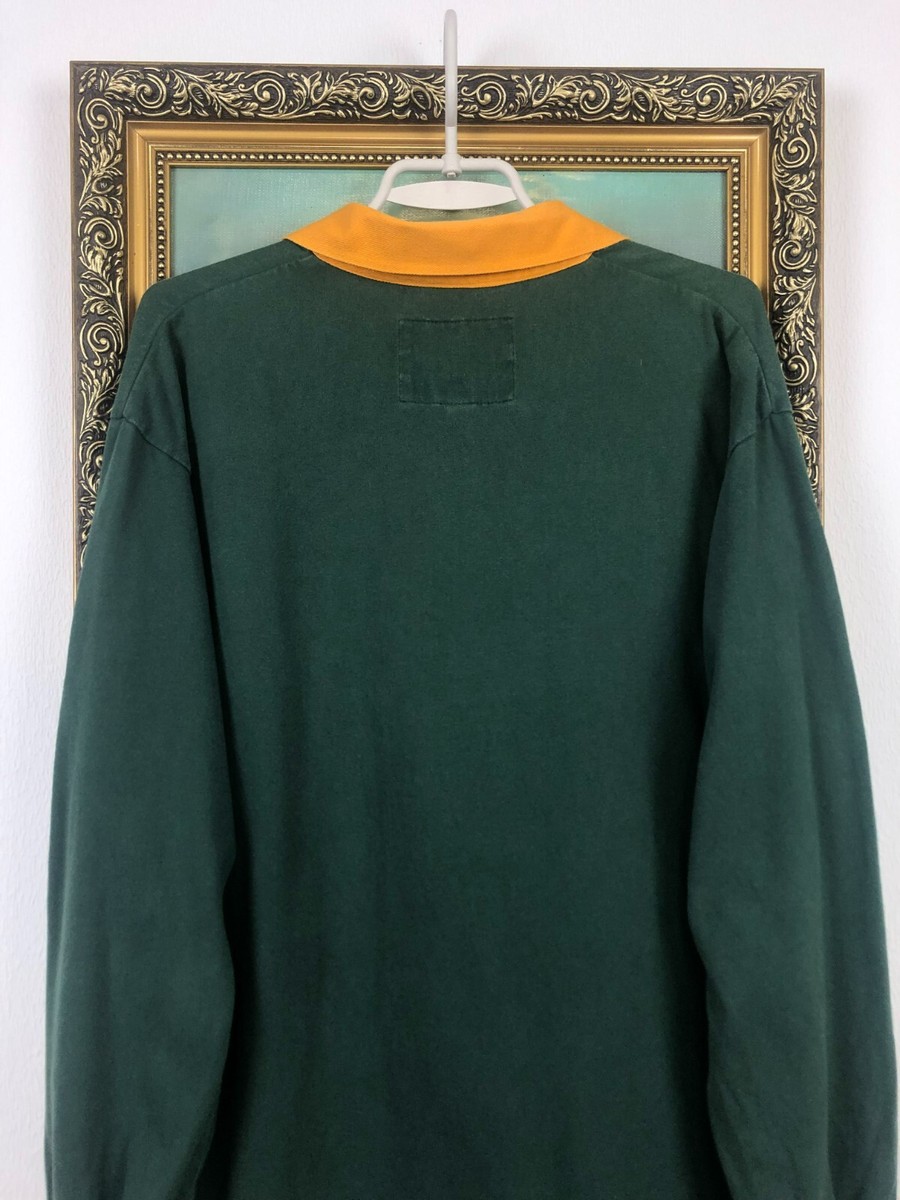 Maillot Rugby Vert Vintage Afrique Du Sud - Cotton Traders Taille L - Années 90