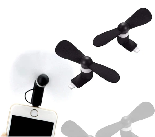 Everhomely® 10x USB Lightning Ventilator Fan schwarz Handy, PC