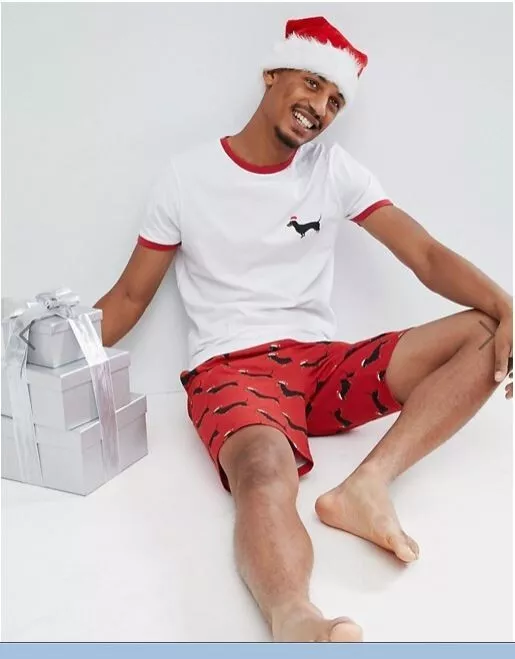 Holiday pj shorts hot sale