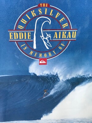 EDDIE AIKAU 2012 2013 QUIKSILVER BIG WAVE FRAMED CONTEST POSTER | eBay