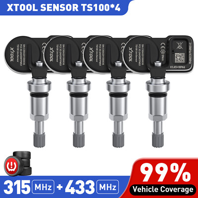 4PCS XTOOL TS100 433MHz 315MHz Reifenanalyse-Sensoren Arbeiten mit TP150 IP819TP