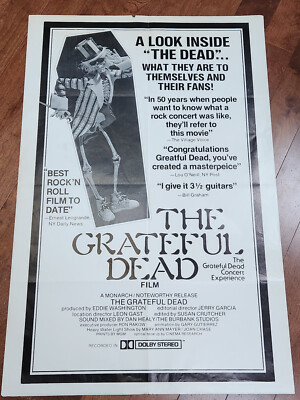 The GRATEFUL DEAD MOVIE - 1977 - Original Release 27 x 41 Movie
