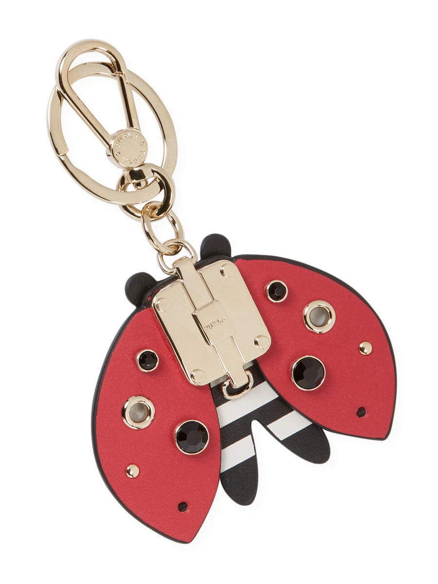 NWT 138 FURLA Charm ALLEGRA Ruby Lady Bug Saffiano Leather