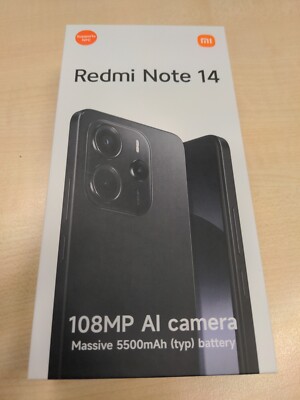 Xiaomi Redmi Note 14 8+256GB 6.67'' Midnight Black Neu & Versiegelt