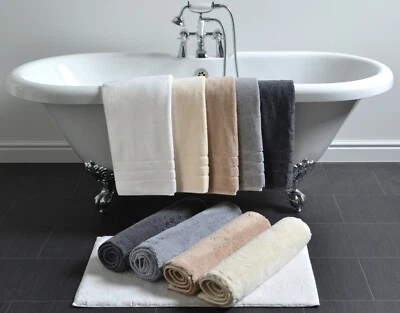ALLURE BATH FASHIONS Heavyweight Bath Mat Non Slip 50 x 80cm 100% Cotton Deep Pile Soft & Absorbent