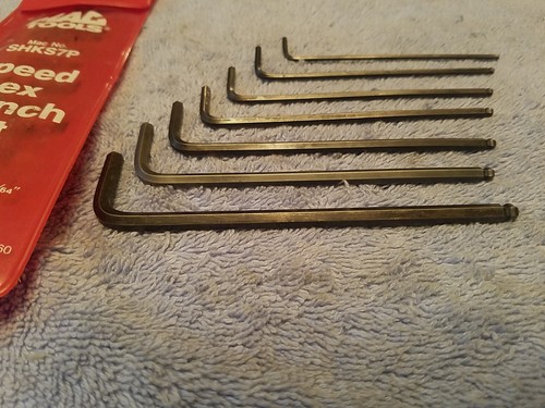 Mac Tools 7pc.SAE Speed Hex Key Wrench Set 5/64"-3/16" #SHKS7P VTG USA - Picture 5 of 11