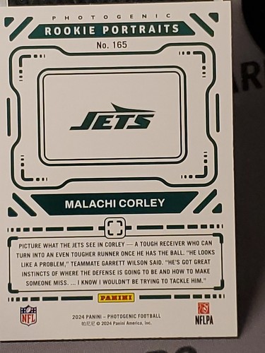 2024 Photogenic rookie portrait Blue Malachi Corley /99 - Picture 8 of 10