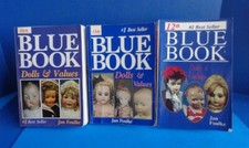 3 JAN FOULKE DOLL BLUE BOOKS OF VALUE 10, 11, AND 12- USED