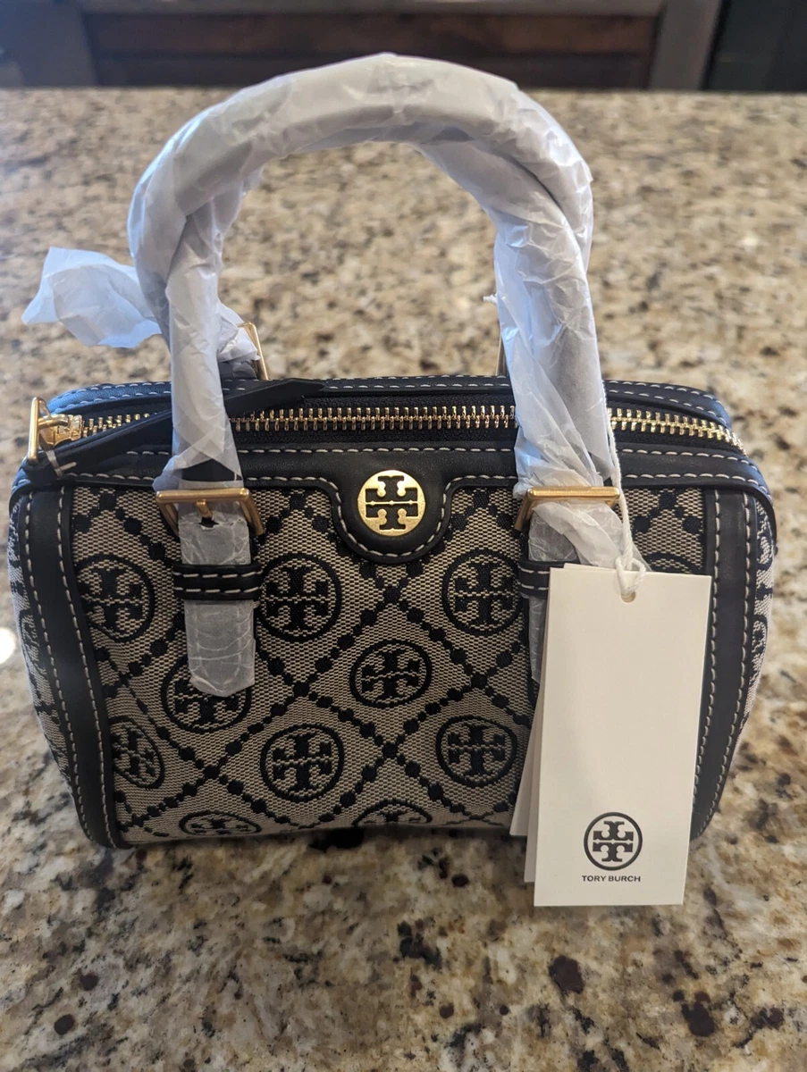 Tory Burch Purse T Monogram Petite Barrel Bag Tory Navy RV 348
