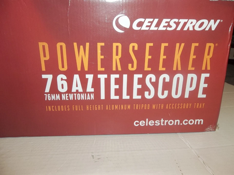 Celestron PowerSeeker 76AZ Newtonian Telescope New Opened Box - Image 2 of 4