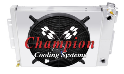 Atom 3 Row DP Radiator,16'' Fan,Shroud,1.5,1.75 for 1967-1969 Camaro Small LS