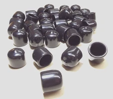 x25 ROUND 1/2" BLACK VINYL CAPLUG VC-500-8 PVCBLK100 protective END CAP 99190150