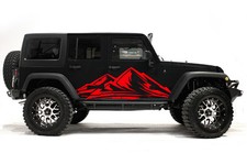 Custom Vinyl Decal Trek Wrap Kit For Jeep Wrangler Rubicon 2007-2016 Dark Red Custom Vinyl Decal Trek Wrap Kit For Jeep Wrangler Rubicon 2007-2016 Dark Red
