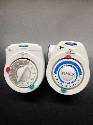 Timex Lamp Appliance Timer 12-879 15A 1875W 120VAC 60Hz 1/3HP & Ingraham 12-820